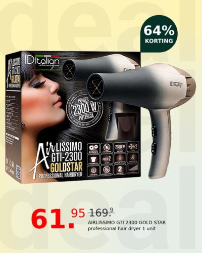 AIRLISSIMO GTI 2300 GOLD STAR professional hair dryer 1 unit