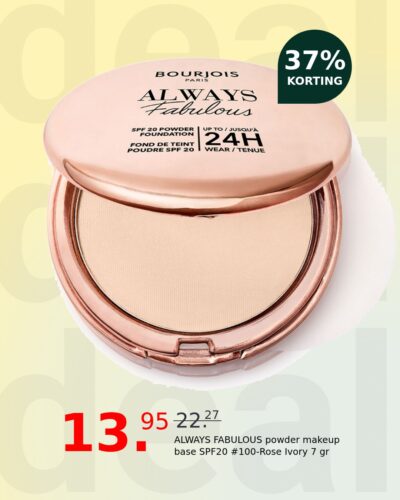 ALWAYS FABULOUS powder makeup base SPF20 #100-Rose Ivory 7 gr