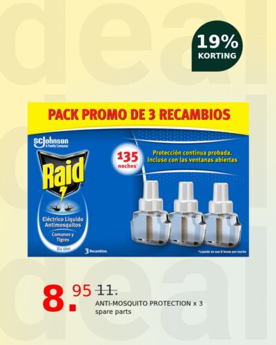 ANTI-MOSQUITO PROTECTION x 3 spare parts