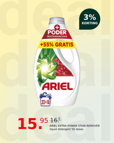 ARIEL EXTRA POWER STAIN REMOVER liquid detergent 50 doses
