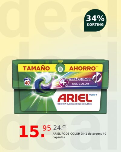ARIEL PODS COLOR 3in1 detergent 40 capsules
