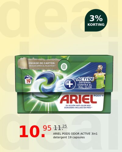 ARIEL PODS ODOR ACTIVE 3in1 detergent 19 capsules