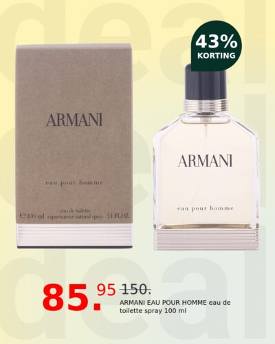 ARMANI EAU POUR HOMME eau de toilette spray 100 ml