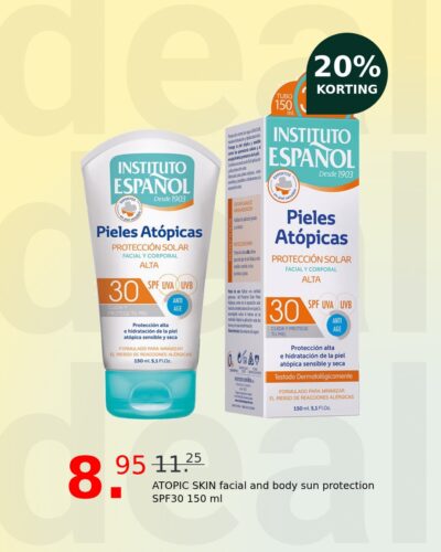 ATOPIC SKIN facial and body sun protection SPF30 150 ml