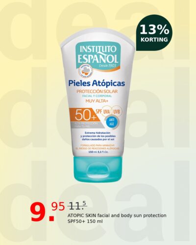 ATOPIC SKIN facial and body sun protection SPF50+ 150 ml