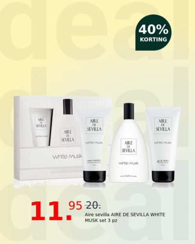 Aire sevilla AIRE DE SEVILLA WHITE MUSK set 3 pz