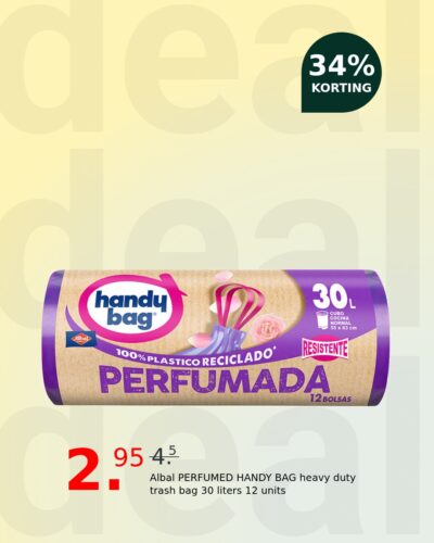 Albal PERFUMED HANDY BAG heavy duty trash bag 30 liters 12 units