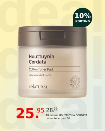All natural HOUTTUYNIA CORDATA cotton toner pad 60 u