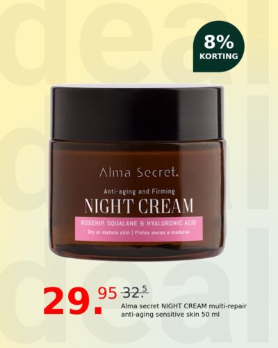 Alma secret NIGHT CREAM multi-repair anti-aging sensitive skin 50 ml