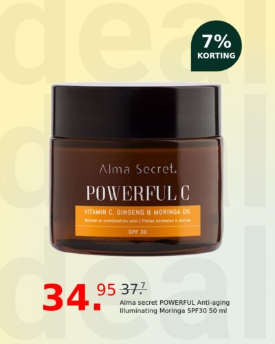 Alma secret POWERFUL Anti-aging Illuminating Moringa SPF30 50 ml