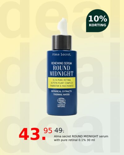 Alma secret ROUND MIDNIGHT serum with pure retinal 0.1% 30 ml