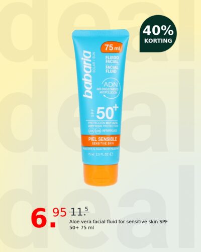 Aloe vera facial fluid for sensitive skin SPF 50+ 75 ml