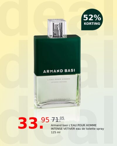 Armand basi L'EAU POUR HOMME INTENSE VETIVER eau de toilette spray 125 ml