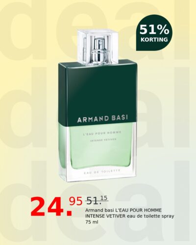 Armand basi L'EAU POUR HOMME INTENSE VETIVER eau de toilette spray 75 ml