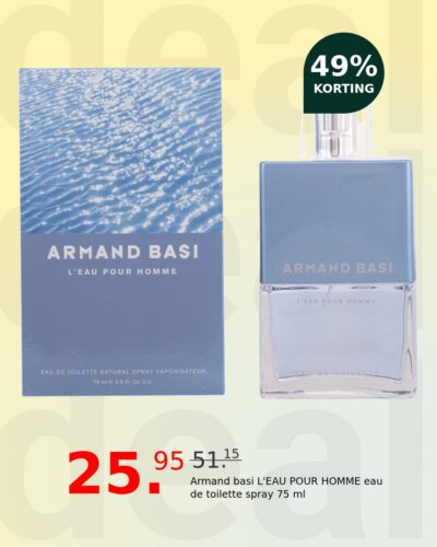 Armand basi L'EAU POUR HOMME eau de toilette spray 75 ml