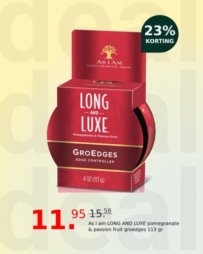 As i am LONG AND LUXE pomegranate & passion fruit groedges 113 gr
