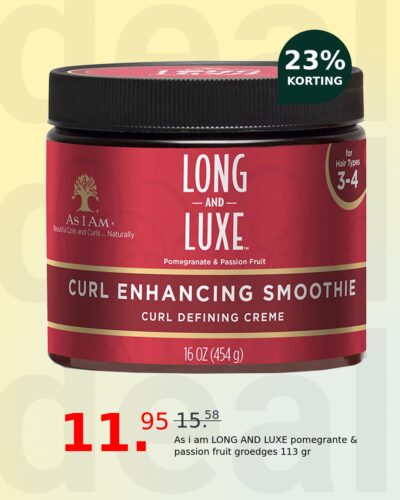 As i am LONG AND LUXE pomegrante & passion fruit groedges 113 gr