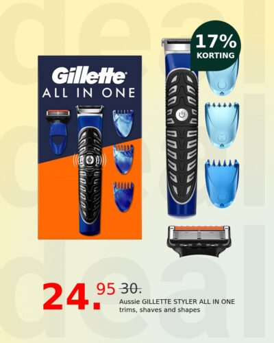 Aussie GILLETTE STYLER ALL IN ONE trims, shaves and shapes