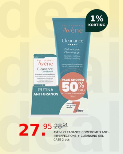 AvÈne CLEANANCE COMEDOMED ANTI-IMPERFECTIONS + CLEANSING GEL CASE 2 pcs