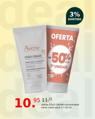 AvÈne COLD CREAM concentrated hand cream pack 2 x 50 ml