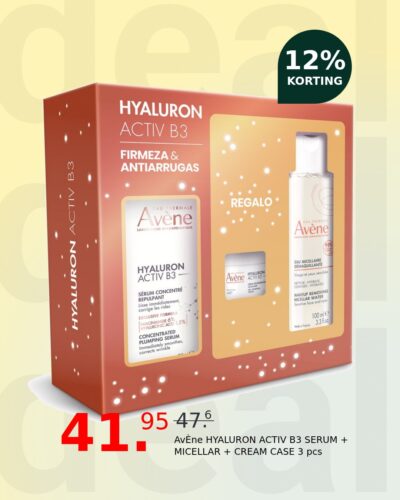 AvÈne HYALURON ACTIV B3 SERUM + MICELLAR + CREAM CASE 3 pcs