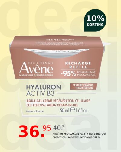 AvÈne HYALURON ACTIV B3 aqua-gel cream cell renewal recharge 50 ml