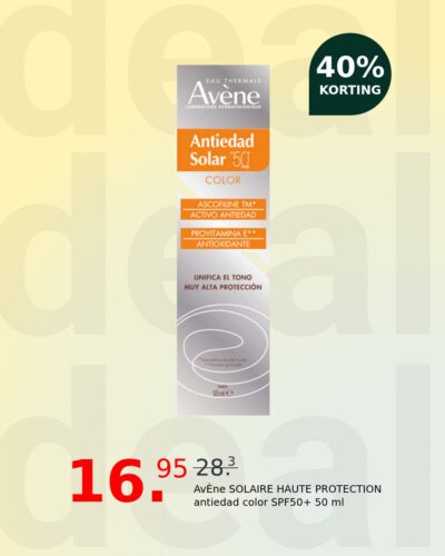 AvÈne SOLAIRE HAUTE PROTECTION antiedad color SPF50+ 50 ml