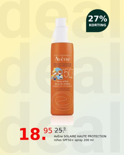 AvÈne SOLAIRE HAUTE PROTECTION niños SPF50+ spray 200 ml