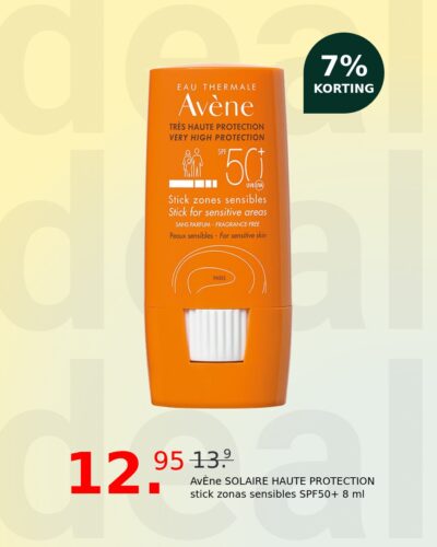 AvÈne SOLAIRE HAUTE PROTECTION stick zonas sensibles SPF50+ 8 ml