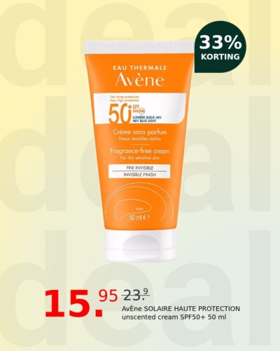 AvÈne SOLAIRE HAUTE PROTECTION unscented cream SPF50+ 50 ml