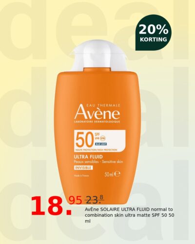 AvÈne SOLAIRE ULTRA FLUID normal to combination skin ultra matte SPF 50 50 ml