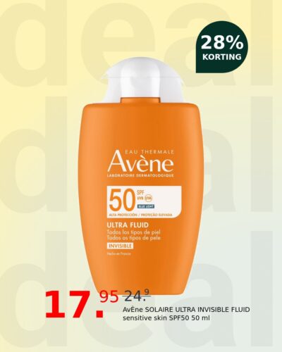 AvÈne SOLAIRE ULTRA INVISIBLE FLUID sensitive skin SPF50 50 ml