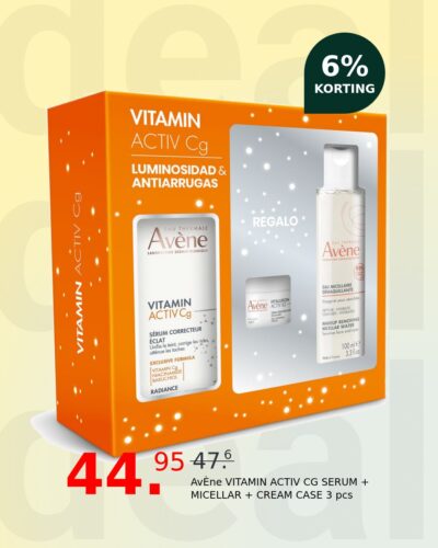 AvÈne VITAMIN ACTIV CG SERUM + MICELLAR + CREAM CASE 3 pcs