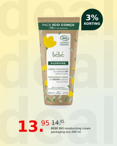BÉBÉ BIO moisturizing cream packaging eco 200 ml