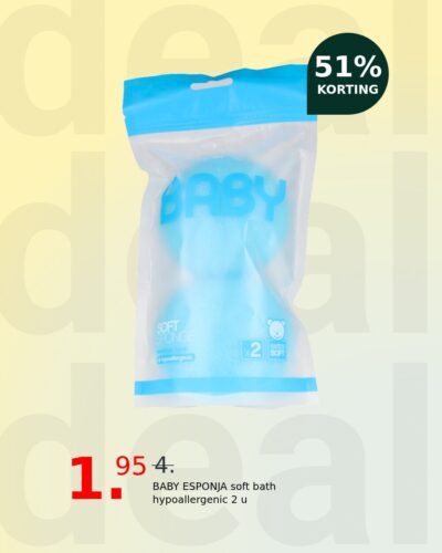 BABY ESPONJA soft bath hypoallergenic 2 u