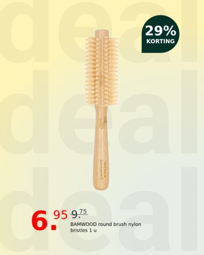 BAMWOOD round brush nylon bristles 1 u