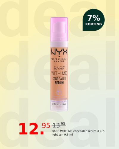 BARE WITH ME concealer serum #5.7-light tan 9.6 ml