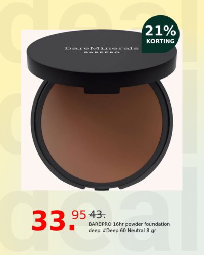 BAREPRO 16hr powder foundation deep #Deep 60 Neutral 8 gr