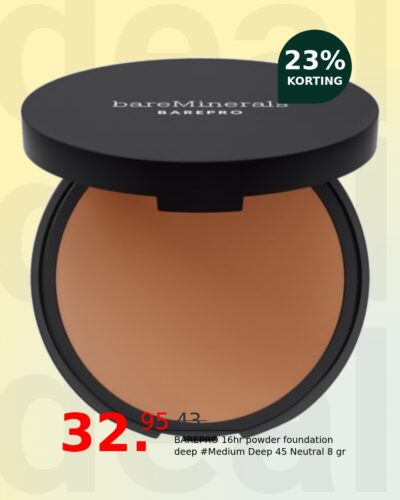 BAREPRO 16hr powder foundation deep #Medium Deep 45 Neutral 8 gr