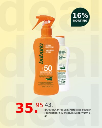 BAREPRO 24HR Skin Perfecting Powder Foundation #40-Medium Deep Warm 8 gr