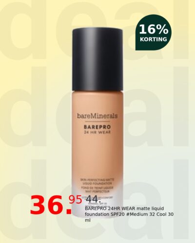 BAREPRO 24HR WEAR matte liquid foundation SPF20 #Medium 32 Cool 30 ml