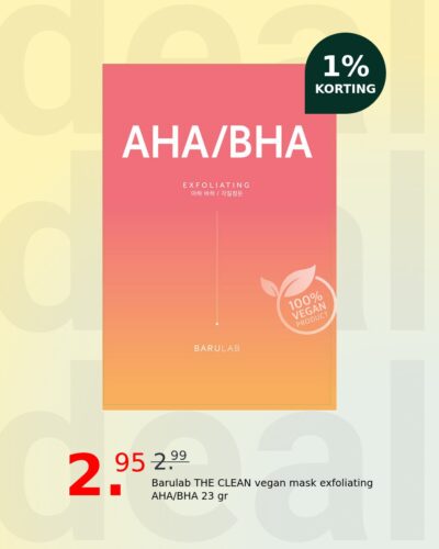 Barulab THE CLEAN vegan mask exfoliating AHA/BHA 23 gr