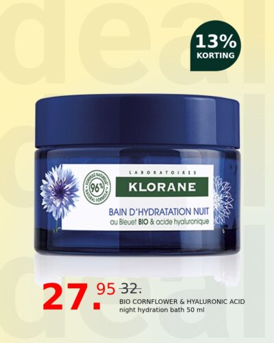 BIO CORNFLOWER & HYALURONIC ACID night hydration bath 50 ml