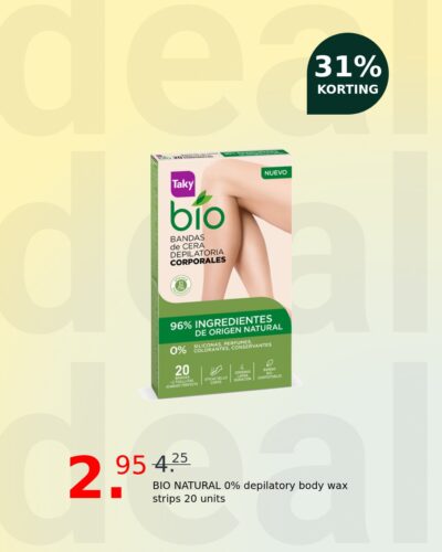 BIO NATURAL 0% depilatory body wax strips 20 units
