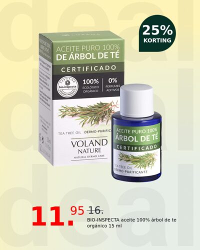 BIO-INSPECTA aceite 100% árbol de te orgánico 15 ml
