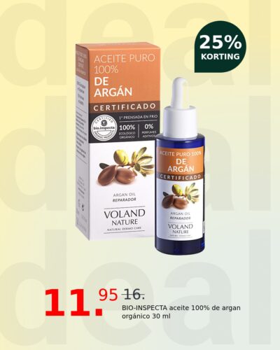 BIO-INSPECTA aceite 100% de argan orgánico 30 ml