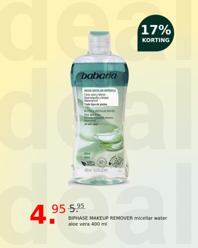 BIPHASE MAKEUP REMOVER micellar water aloe vera 400 ml
