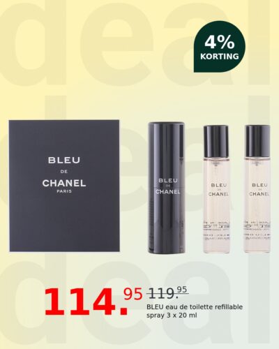 BLEU eau de toilette refillable spray 3 x 20 ml