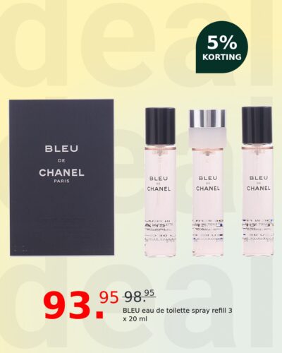 BLEU eau de toilette spray refill 3 x 20 ml
