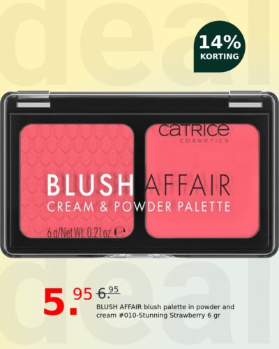BLUSH AFFAIR blush palette in powder and cream #010-Stunning Strawberry 6 gr